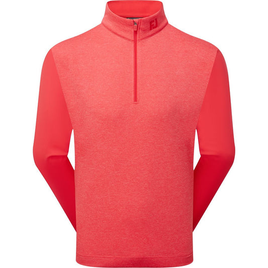 FootJoy Tonal Heather Chill Out, Red, pánská golfová mikina