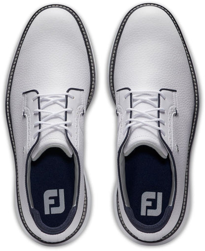 FootJoy Traditions Spikeless, White, Navy Blucher