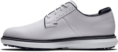 FootJoy Traditions Spikeless, White, Navy Blucher