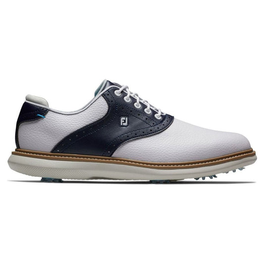 FootJoy Traditions, White, Navy, se spiky