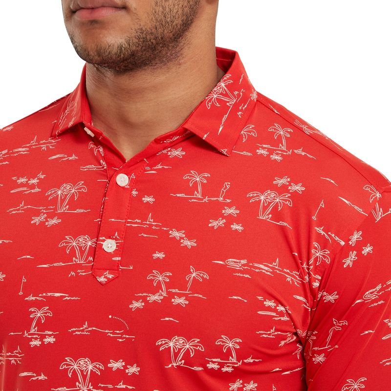 FootJoy Tropic Golf Print, Red, White