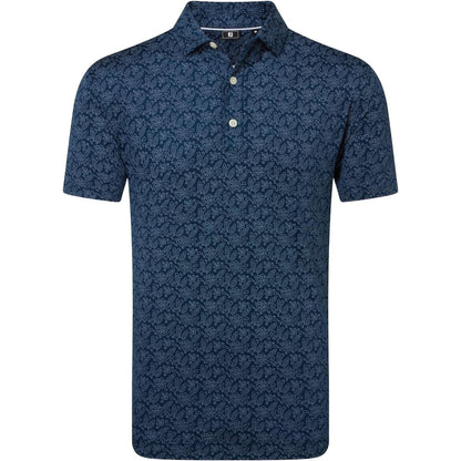 FootJoy Wingtip Floral Lisle, Navy, pánské golfové tričko