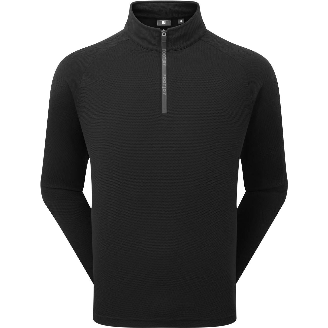 FootJoy Wordmark Chill Out, Black, Charcoal, pánská golfová mikina