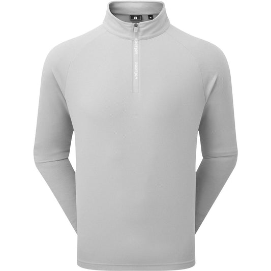 FootJoy Wordmark Chill Out, Grey, White, pánská golfová mikina