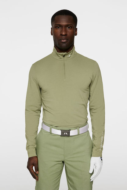 J.Lindeberg Tour Tech Mid Layer, Oil Green, pánská golfová mikina