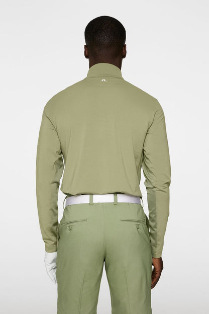 J.Lindeberg Tour Tech Mid Layer, Oil Green, pánská golfová mikina