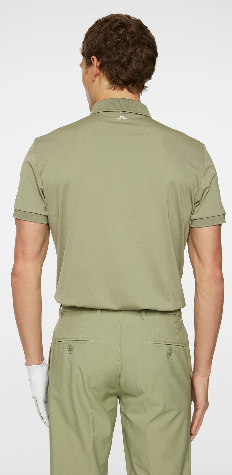 J.Lindeberg Tour Tech Slim Fit Polo, Oil Green, pánské golfové tričko