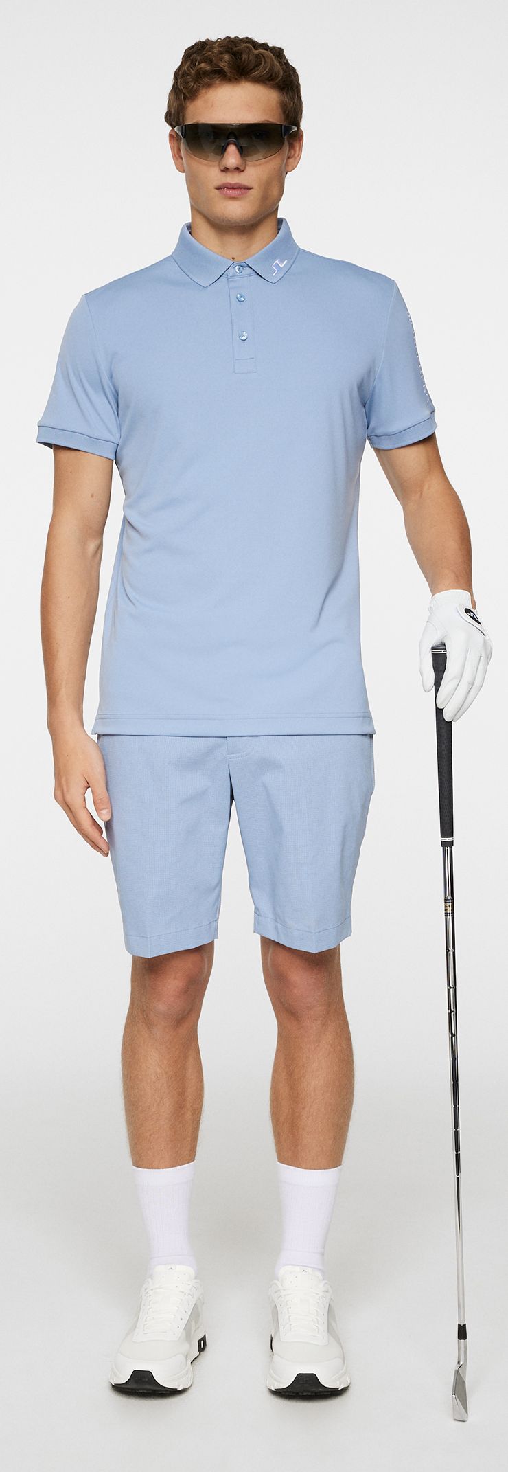 J.Lindeberg Tour Tech Slim Fit Polo, Rain Washed, pánské golfové tričko
