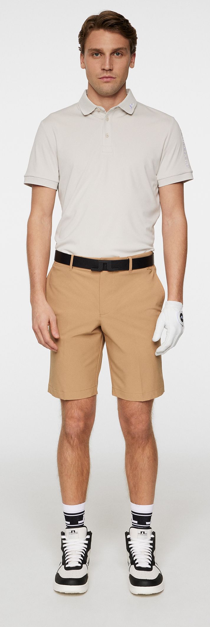 J.Lindeberg Tour Tech Slim Fit Polo, Moonbeam, L, pánské golfové tričko