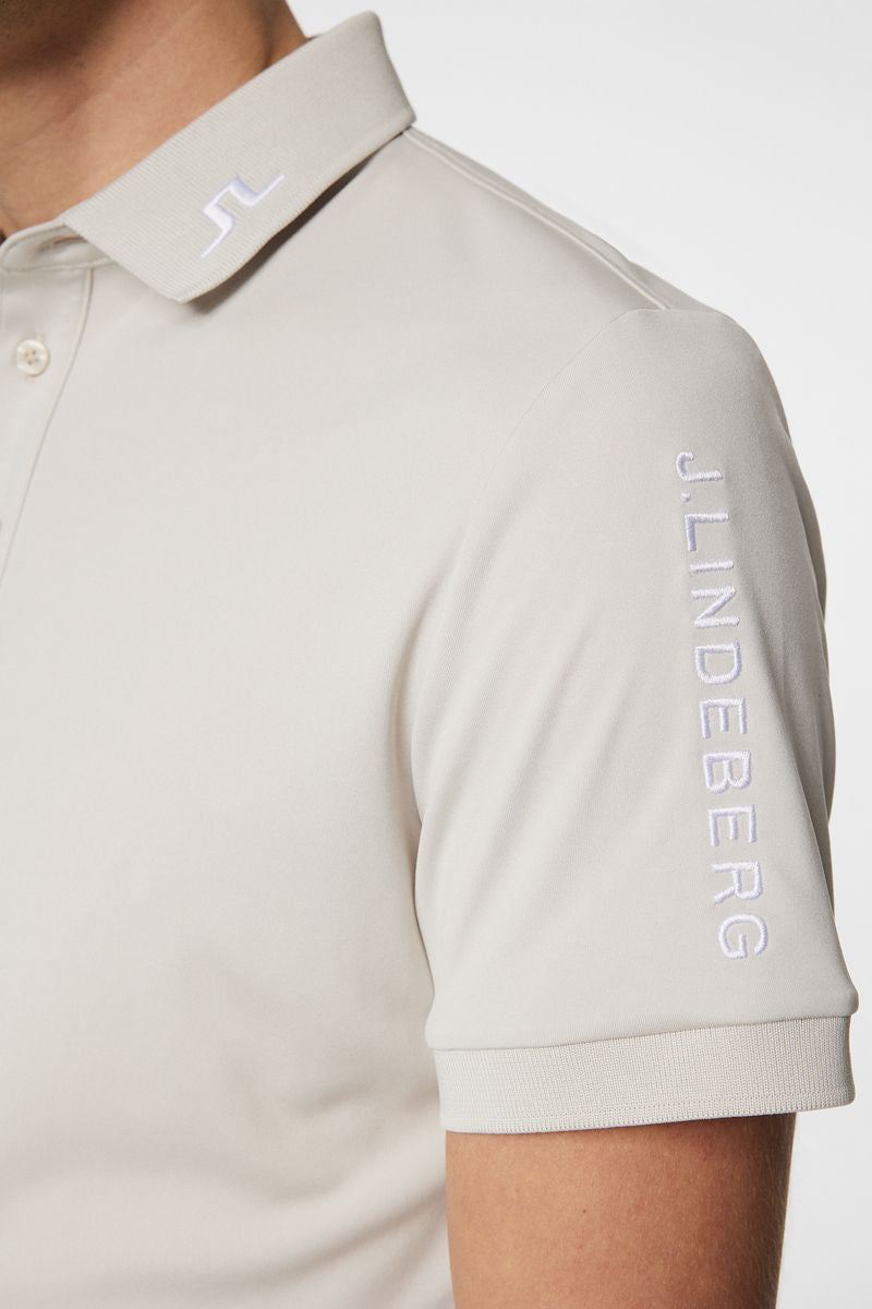 J.Lindeberg Tour Tech Slim Fit Polo, Moonbeam, L, pánské golfové tričko