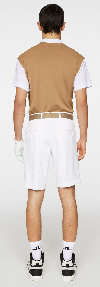 J.Lindeberg Eloy shorts, White, pánské golfové kraťasy