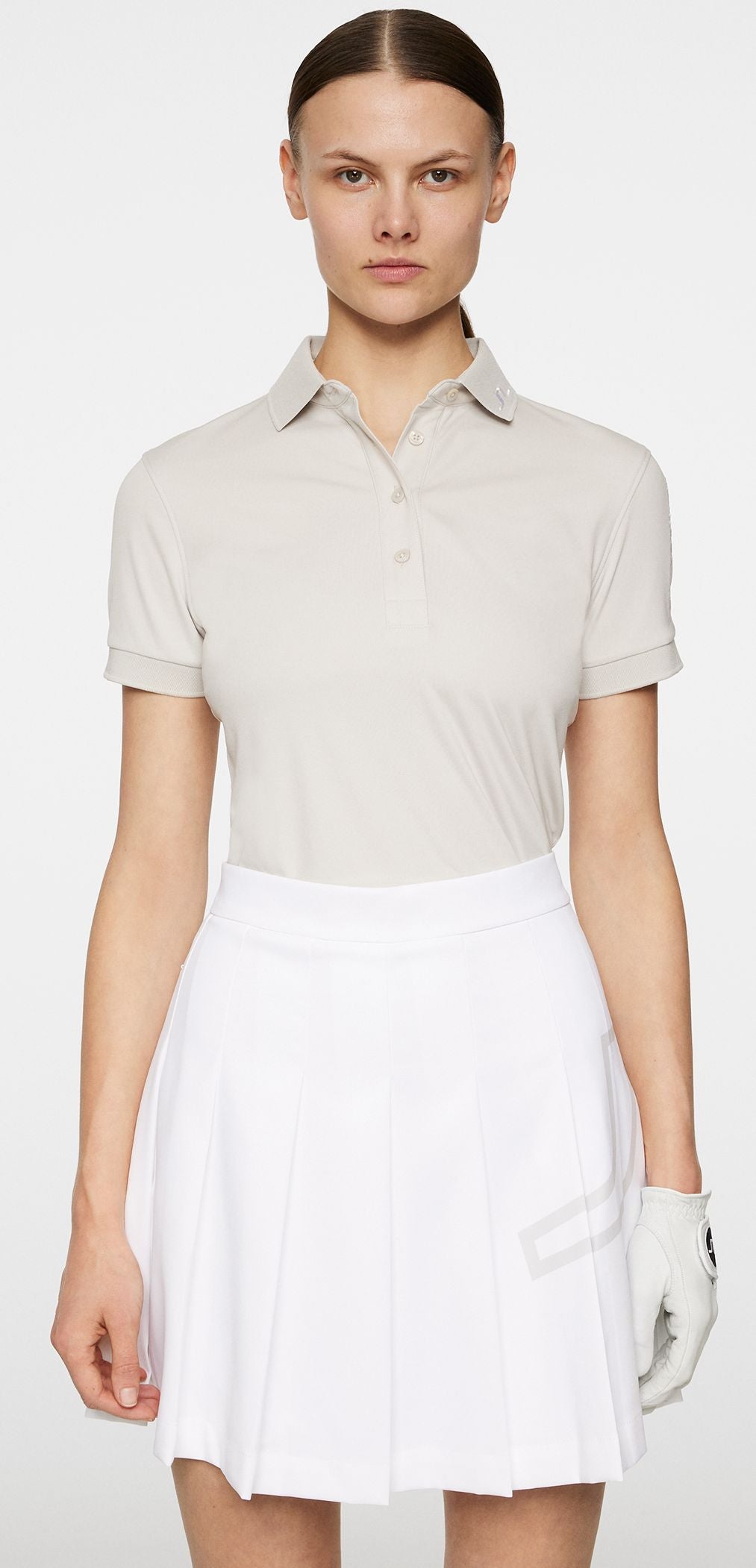 J.Lindeberg Tour Tech Polo, Moonbeam, dámské golfové tričko