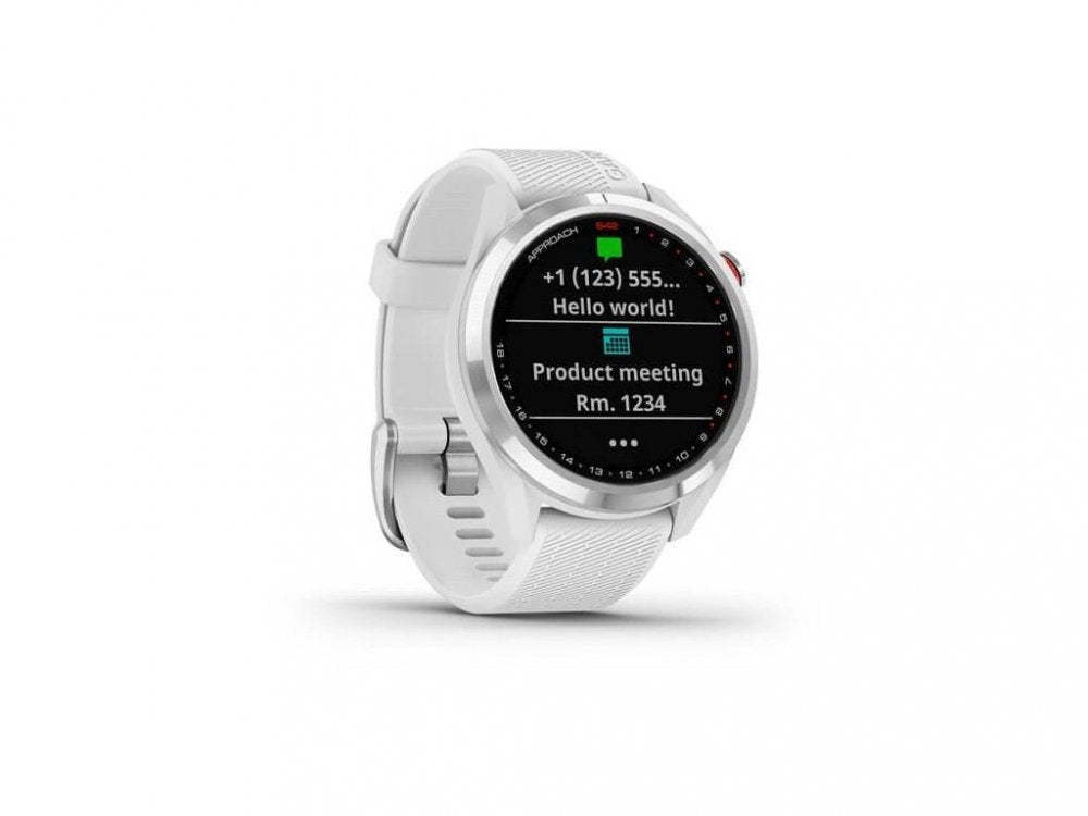 Garmin Approach S42, Silver, White, golfové hodinky