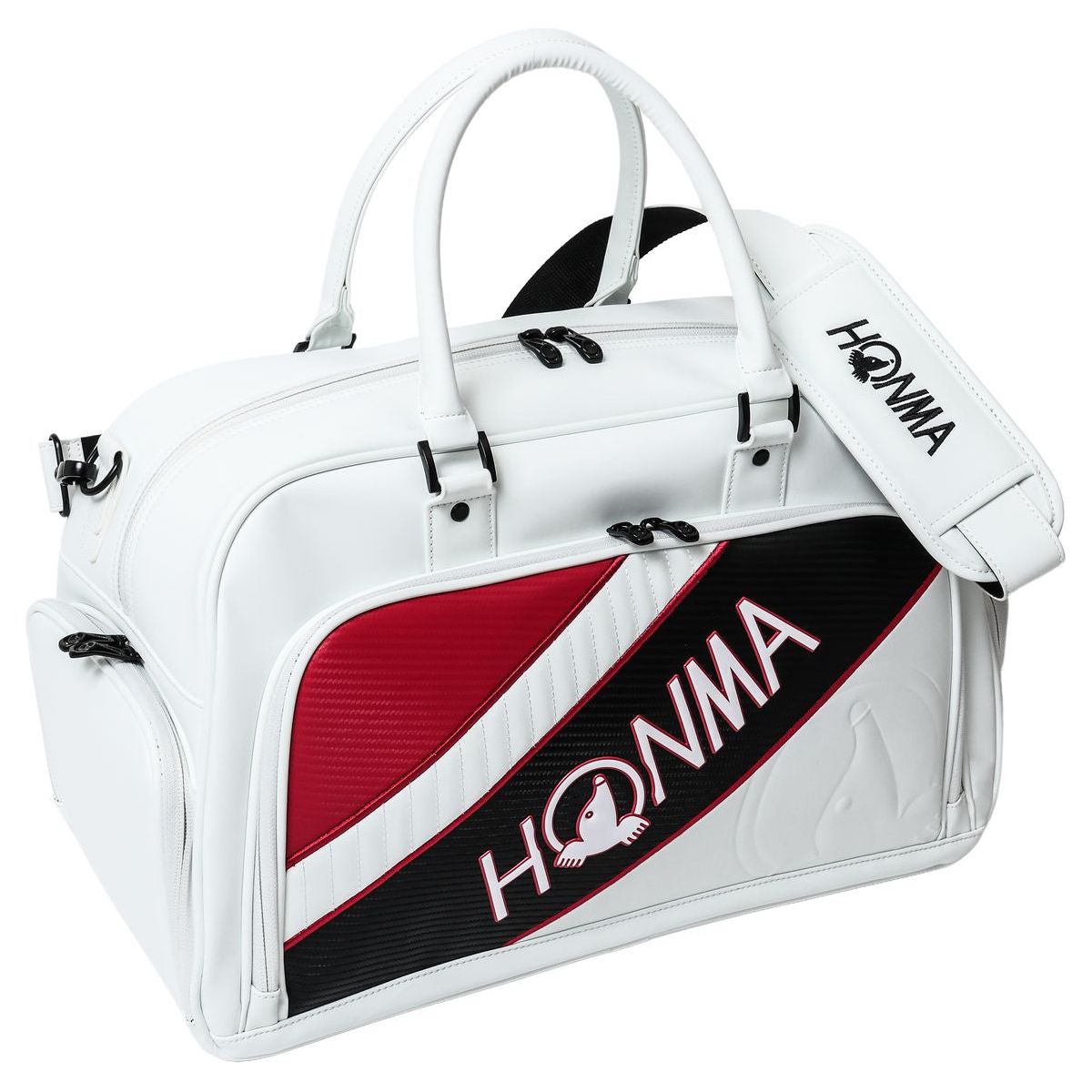 Honma Boston Bag, White, Black, BB12401