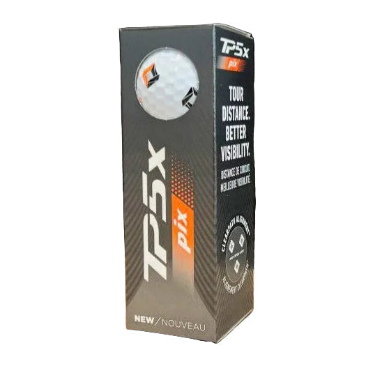 TaylorMade TP5x PIX 2026, bílé golfové míčky