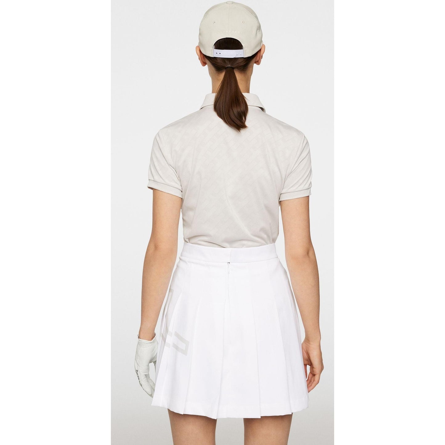 J.Lindeberg Alaya Jacquard Polo, Moonbeam, dámské golfové tričko