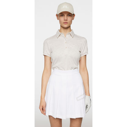 J.Lindeberg Alaya Jacquard Polo, Moonbeam, dámské golfové tričko