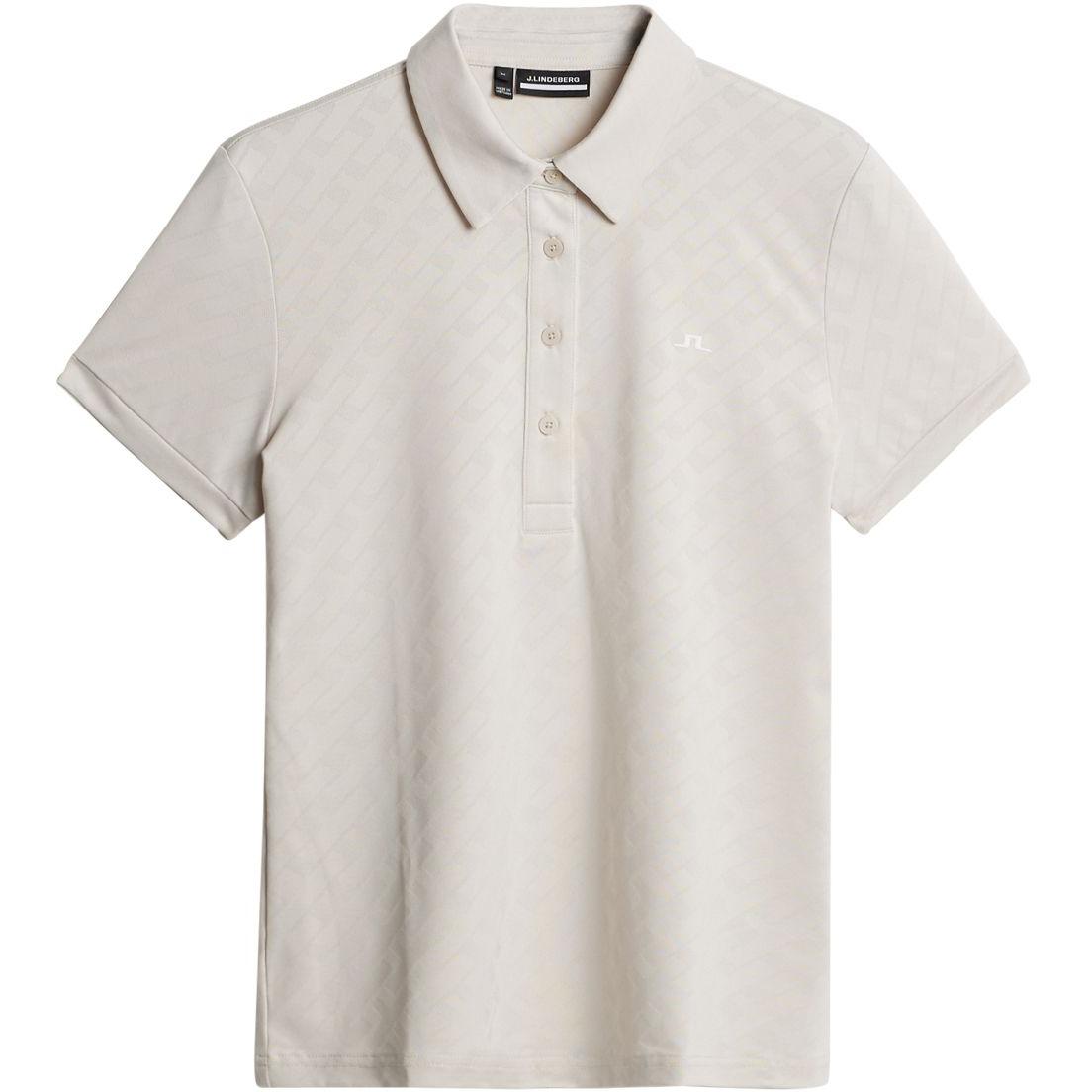 J.Lindeberg Alaya Jacquard Polo, Moonbeam, dámské golfové tričko