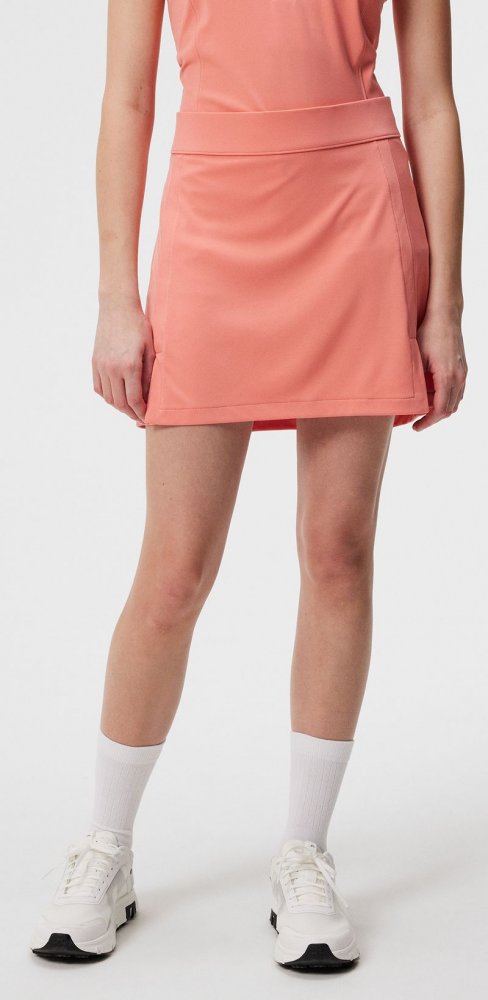 J.Lindeberg Amelie Mid Skirt, Burnt Coral, dámská golfová sukně
