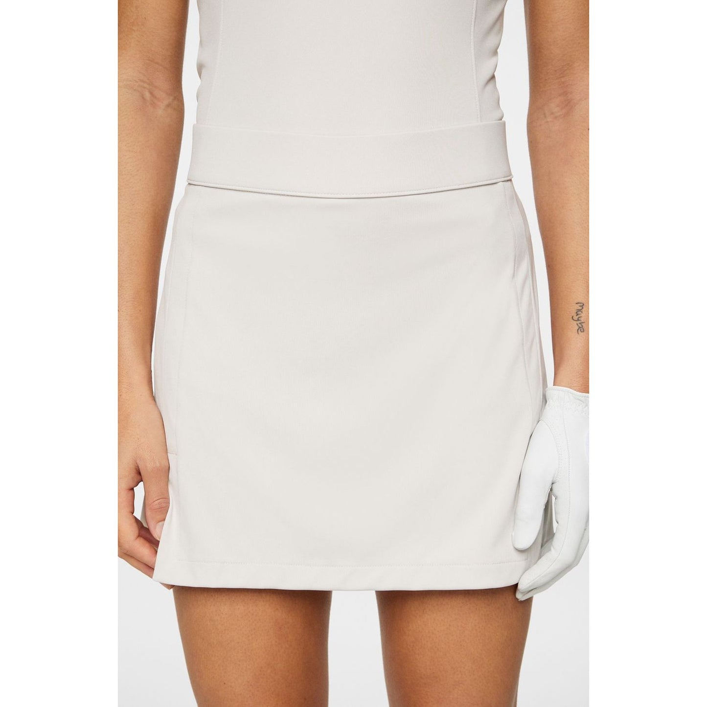 J.Lindeberg Amelie Mid Skirt, Moonbeam, dámská golfová sukně