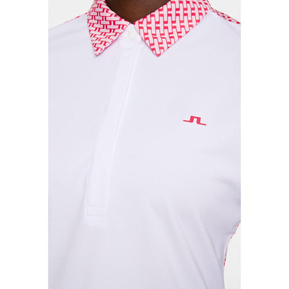 J.Lindeberg Cara Polo, White, dámské golfové tričko