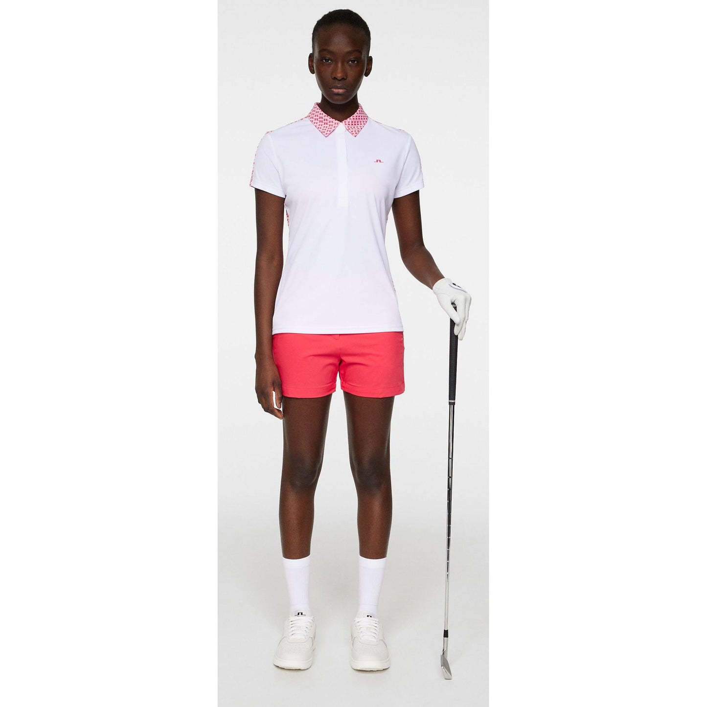 J.Lindeberg Cara Polo, White, dámské golfové tričko