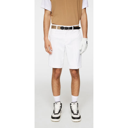 J.Lindeberg Eloy shorts, White, pánské golfové kraťasy