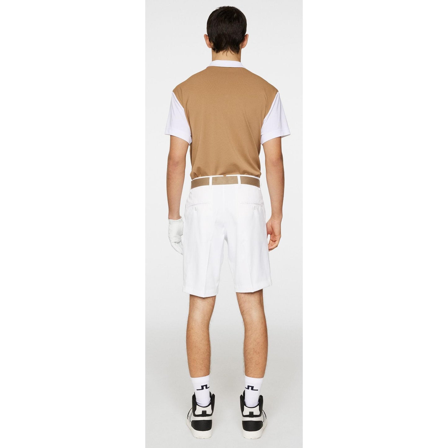 J.Lindeberg Eloy shorts, White, pánské golfové kraťasy