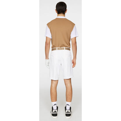 J.Lindeberg Eloy shorts, White, pánské golfové kraťasy