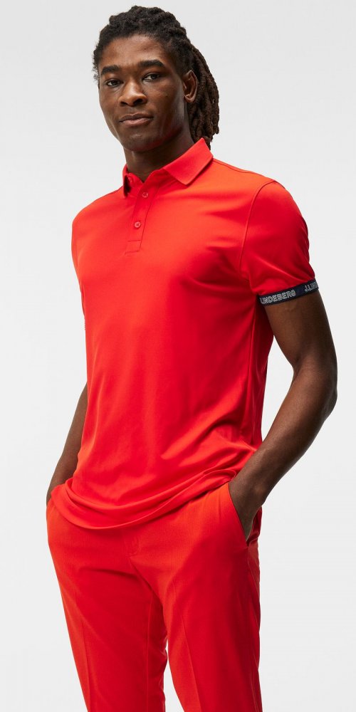 J.Lindeberg Guy Regular Polo Fiery Red