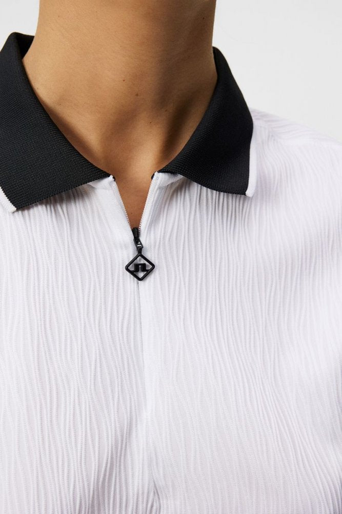 J.Lindeberg Izara Polo, White, dámské golfové tričko