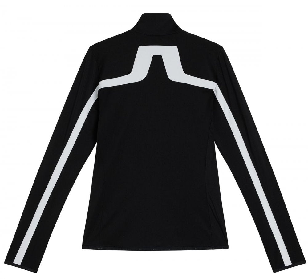J.Lindeberg Janice Mid Layer, Black, dámská golfová mikina