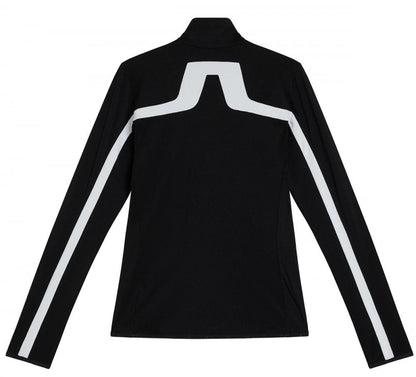 J.Lindeberg Janice Mid Layer, Black, dámská golfová mikina
