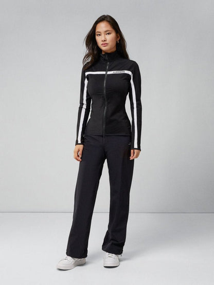 J.Lindeberg Janice Mid Layer, Black, dámská golfová mikina