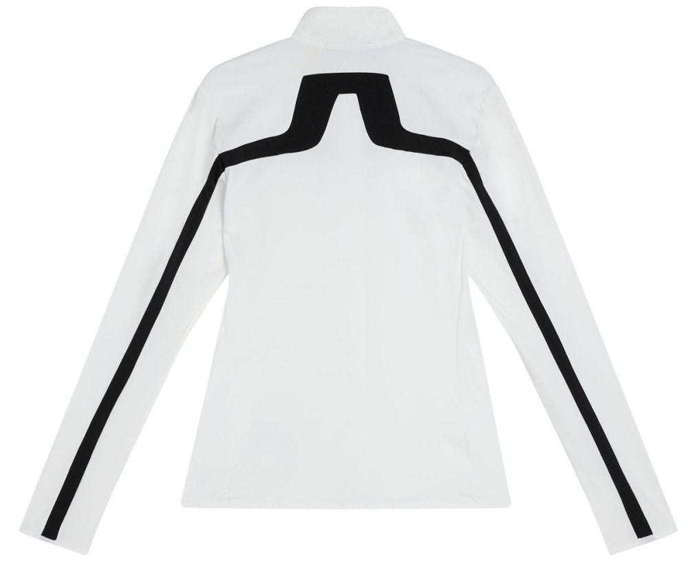 J.Lindeberg Janice Mid Layer, White, dámská golfová mikina