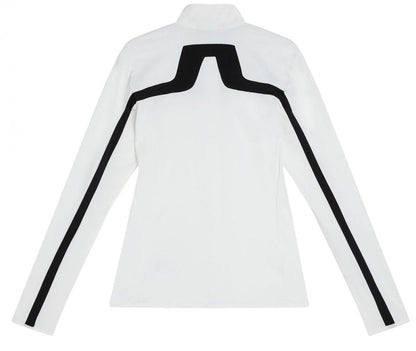 J.Lindeberg Janice Mid Layer, White, dámská golfová mikina