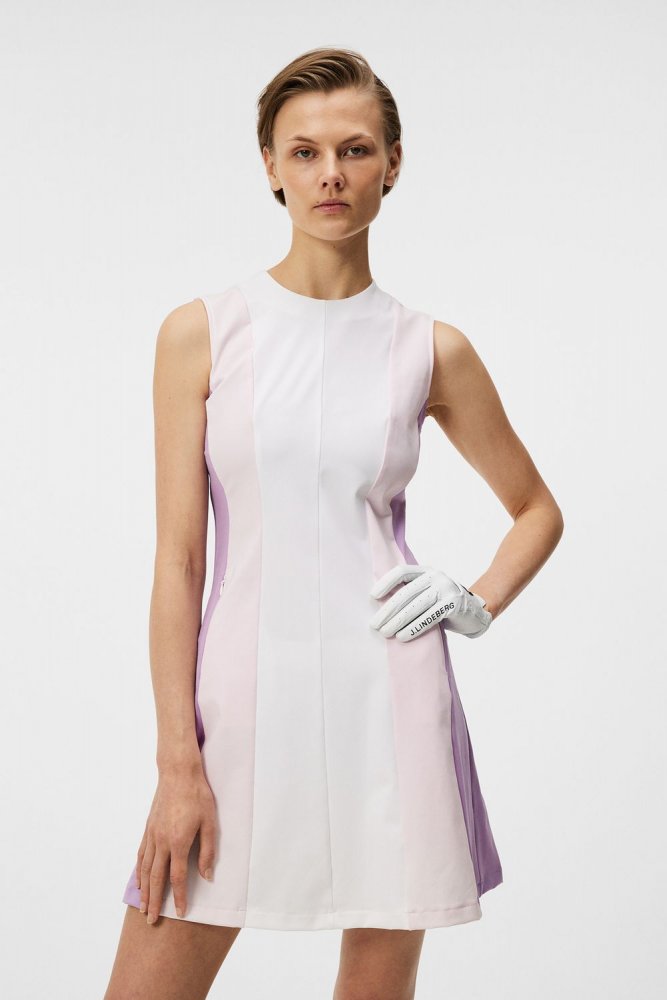 J.Lindeberg Jasmin, Cradle Pink, dámské golfové šaty