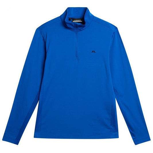 J.Lindeberg Luke Quarter Zip Mid Layer, Nautical Blue, pánská golfová mikina J.Lindeberg