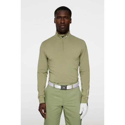 J.Lindeberg Tour Tech Mid Layer, Oil Green, pánská golfová mikina