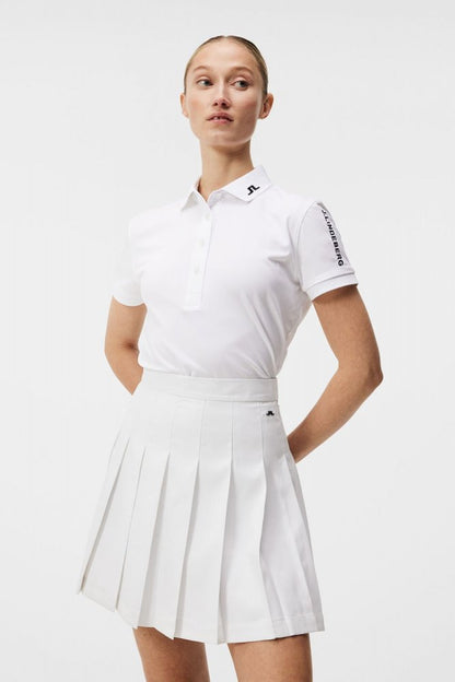 J.Lindeberg Tour Tech Polo, Bílé, dámské golfové tričko