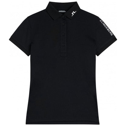 J.Lindeberg Tour Tech Polo, Černé, dámské golfové tričko