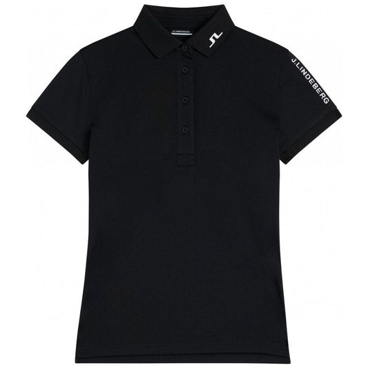 J.Lindeberg Tour Tech Polo, Černé, dámské golfové tričko