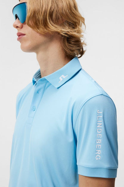 J.Lindeberg Tour Tech Reg Fit Polo, Baltic Sea, pánské golfové tričko
