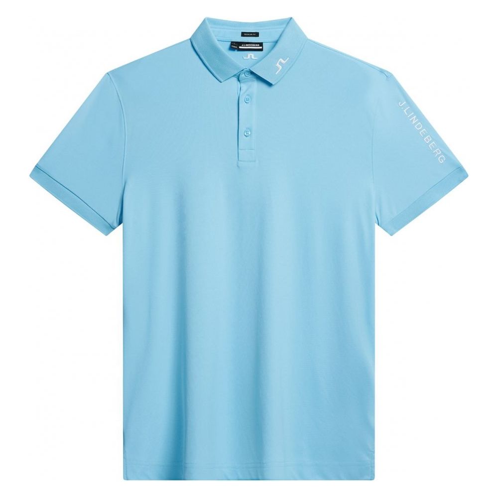 J.Lindeberg Tour Tech Reg Fit Polo, Baltic Sea, pánské golfové tričko