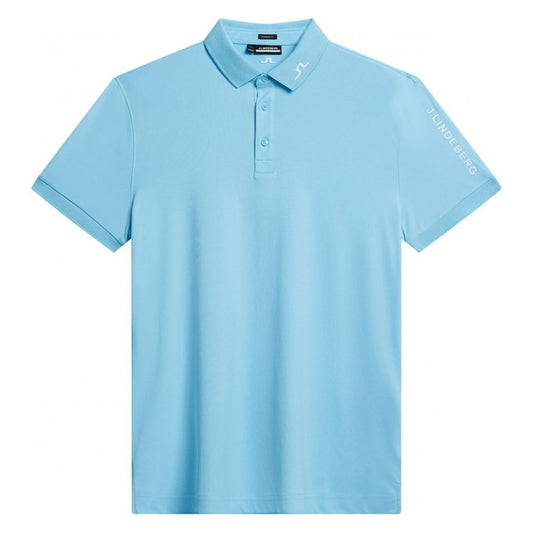 J.Lindeberg Tour Tech Reg Fit Polo, Baltic Sea, pánské golfové tričko
