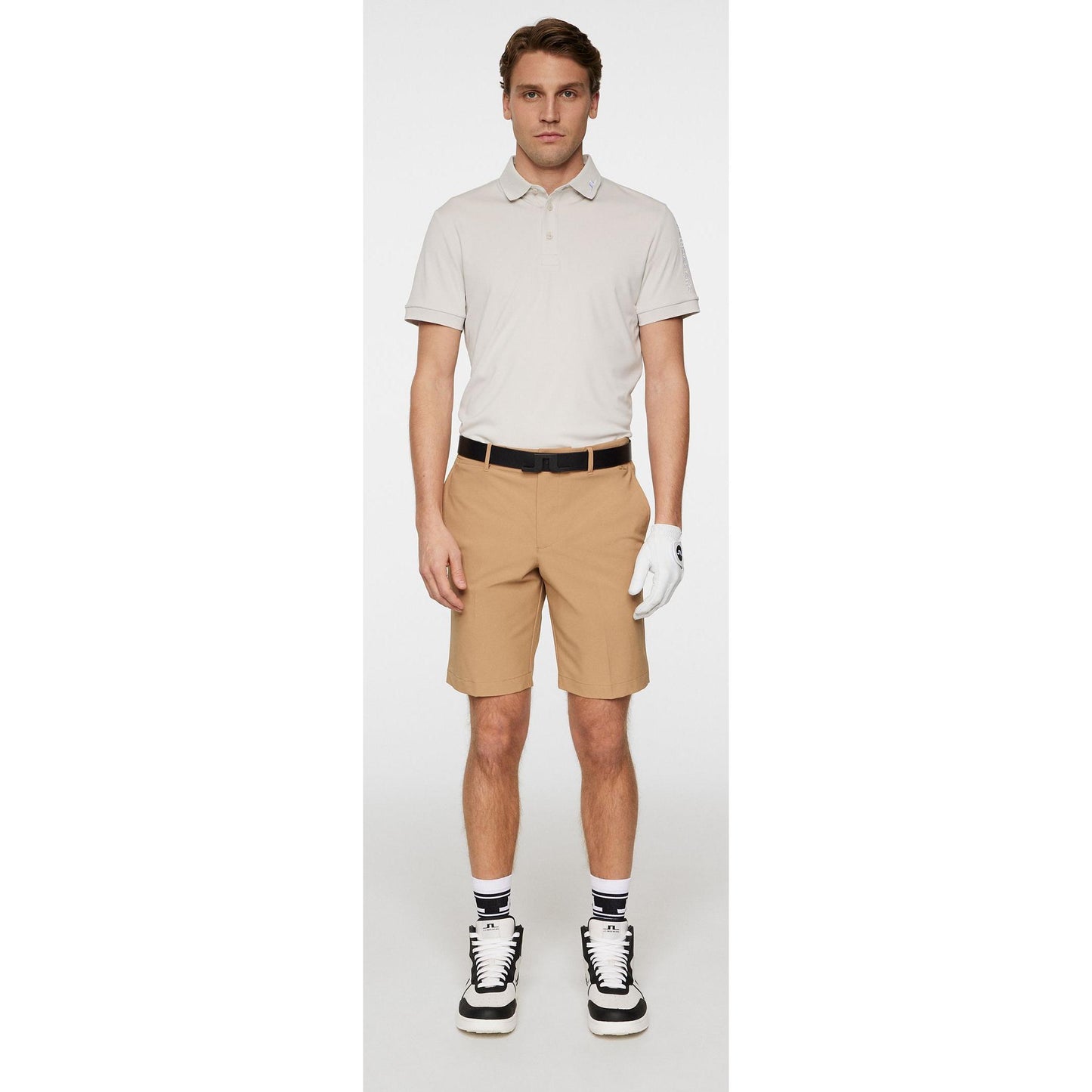 J.Lindeberg Tour Tech Slim Fit Polo, Moonbeam, L, pánské golfové tričko