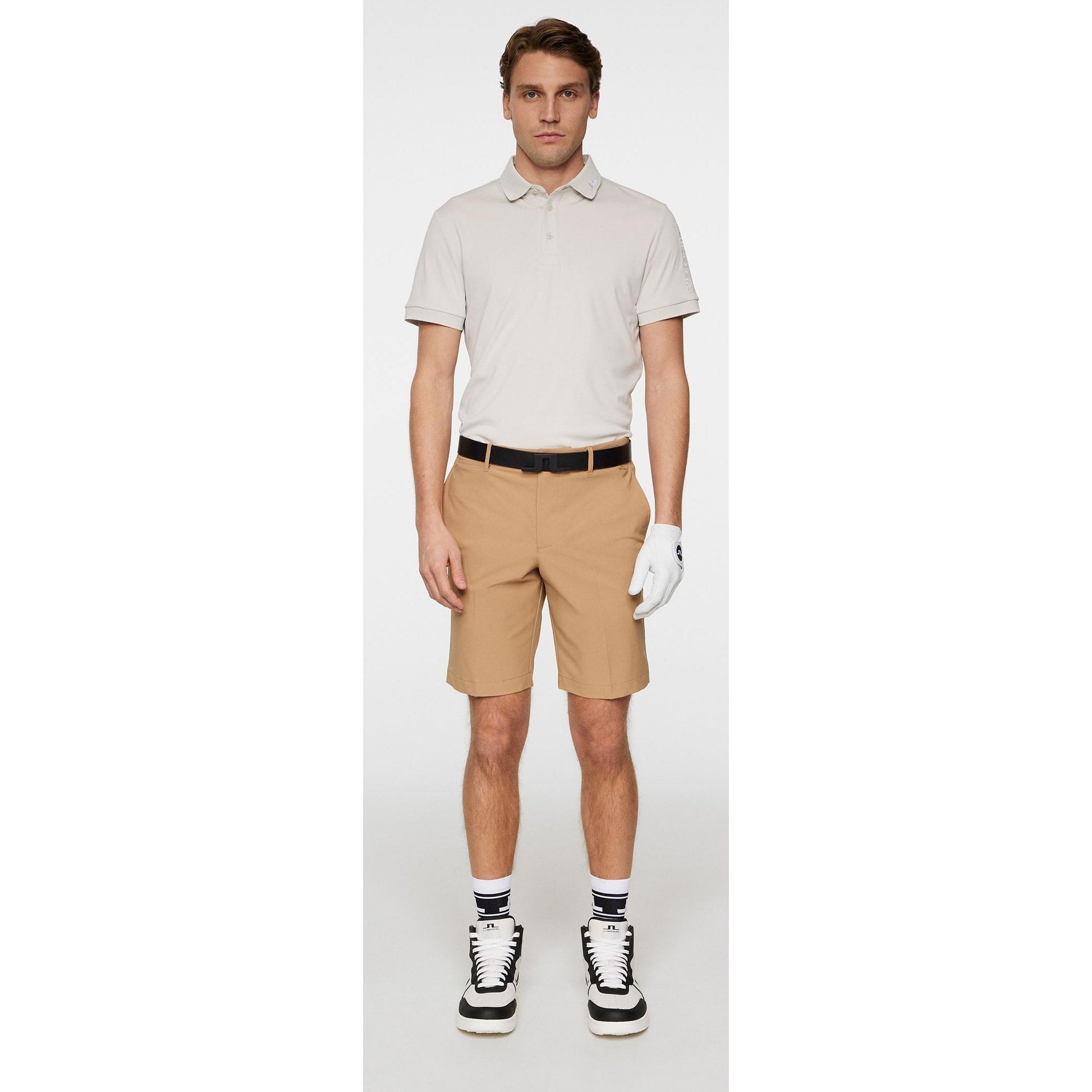 J.Lindeberg Tour Tech Slim Fit Polo, Moonbeam, L, pánské golfové tričko