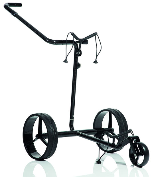 Jucad Carbon Travel Shiny Black 3.0, černý elektrický golfový vozík