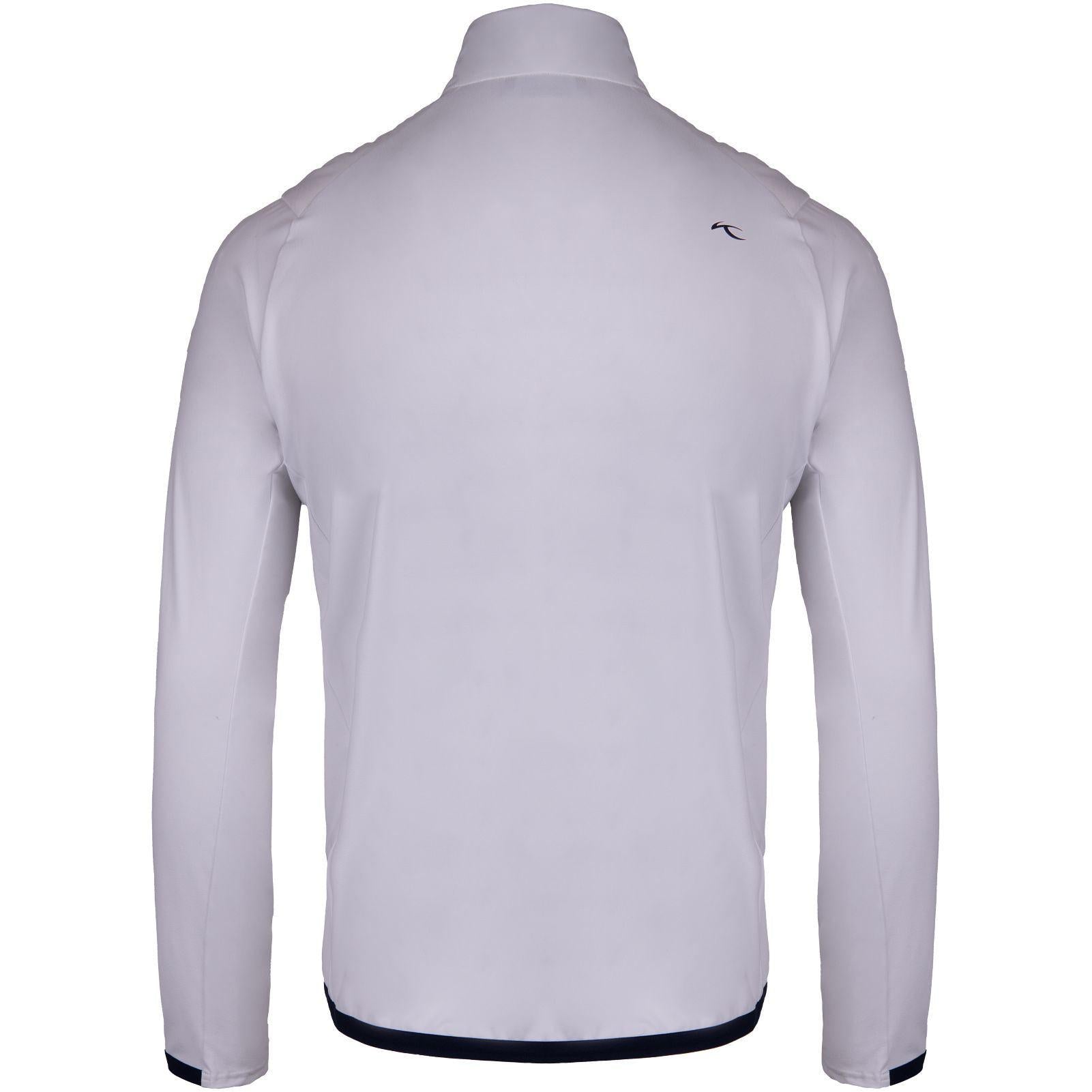 Kjus Men Release Diamond Jacket, White, Atlanta Blue, pánská golfová bunda