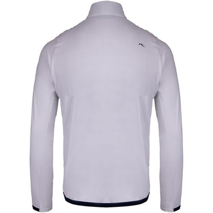 Kjus Men Release Diamond Jacket, White, Atlanta Blue, pánská golfová bunda